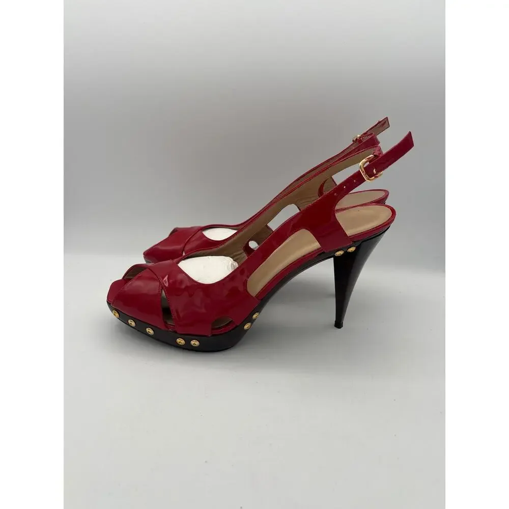Women’s Stuart Weitzman Size 8.5 Bright Red Strappy Pumps